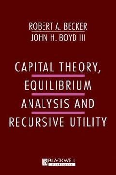 portada capital theory equilibrum analysis and recursive utility (en Inglés)