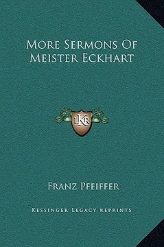 portada more sermons of meister eckhart (en Inglés)