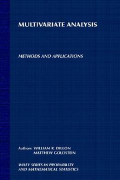 portada multivariate analysis: methods and applications (in English)
