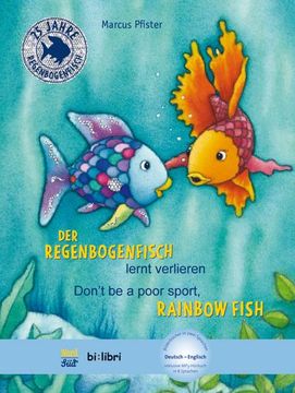 portada Der Regenbogenfisch Lernt Verlieren. Kinderbuch Deutsch-Englisch