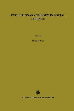 portada Evolutionary Theory in Social Science (in English)