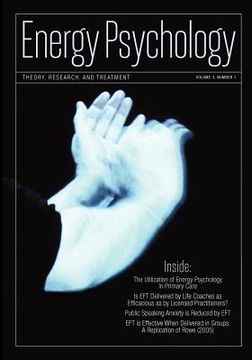 portada energy psychology journal, 3:1: theory, research, and treatment (en Inglés)