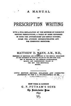 portada A Manual of prescription writing (en Inglés)