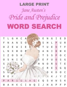 portada Jane Austen's Pride and Prejudice Word Search: Word Search for Adults, Puzzler Lovers Gift, Pink Floral Cover (en Inglés)