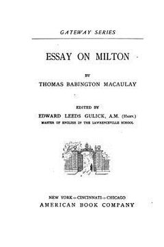 portada Essay on Milton