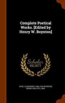 portada Complete Poetical Works. [Edited by Henry W. Boynton] (in English)