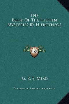 portada the book of the hidden mysteries by hierotheos (en Inglés)