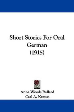 portada short stories for oral german (1915) (en Inglés)