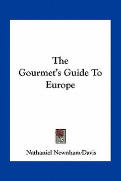 portada the gourmet's guide to europe