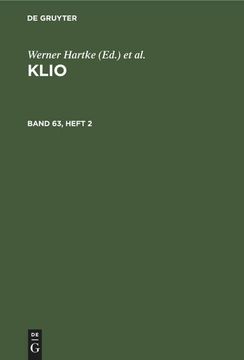 portada Klio. Band 63, Heft 2 (in German)
