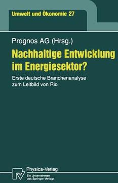 portada nachhaltige entwicklung im energiesektor?: erste deutsche branchenanalyse zum leitbild von rio