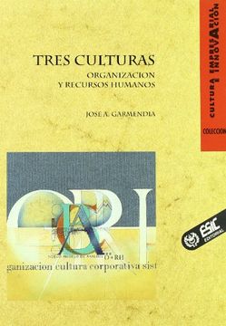 portada Tres Culturas: Organización y Recursos Humanos (Libros Profesionales)