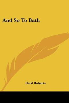 portada and so to bath (en Inglés)