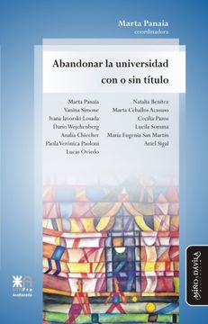 portada Abandonar la Universidad con o sin Título (in Spanish)