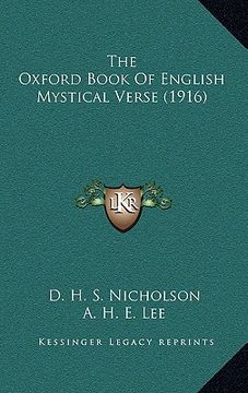 portada the oxford book of english mystical verse (1916)