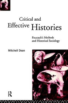 portada critical and effective histories (en Inglés)