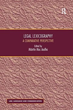 portada Legal Lexicography: A Comparative Perspective (en Inglés)