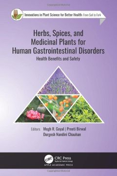 portada Herbs, Spices, and Medicinal Plants for Human Gastrointestinal Disorders: Health Benefits and Safety (Innovations in Plant Science for Better Health) (en Inglés)