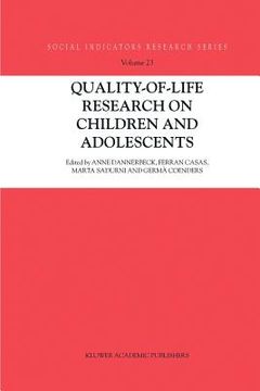portada quality-of-life research on children and adolescents (en Inglés)