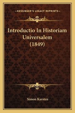 portada Introductio In Historiam Universalem (1849) (en Latin)