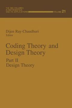 portada Coding Theory and Design Theory: Part II Design Theory (in English)