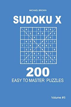 portada Sudoku x - 200 Easy to Master Puzzles 9x9 (Volume 6) (in English)