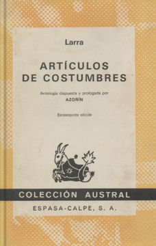 portada Artículos de Costumbres (in Spanish)