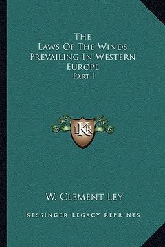portada the laws of the winds prevailing in western europe: part i (en Inglés)