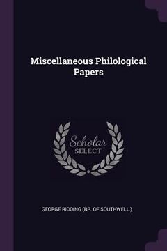 portada Miscellaneous Philological Papers (en Inglés)