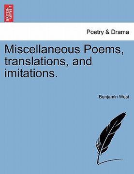 portada miscellaneous poems, translations, and imitations. (en Inglés)