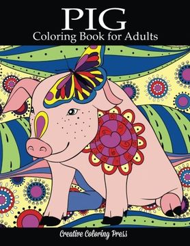 portada Pig Coloring Book: Adult Coloring Book with Pretty Pig Designs (Animal Coloring Books for Adults)
