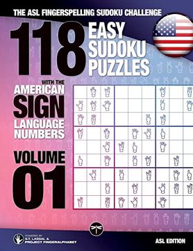portada 118 Easy Sudoku Puzzles With the American Sign Language Numbers: The asl Fingerspelling Sudoku Challenge (Sign Language Sudoku) (in English)