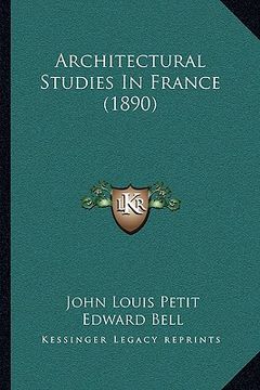 portada architectural studies in france (1890)
