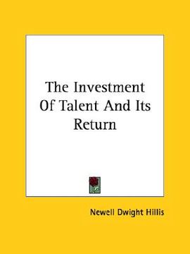 portada the investment of talent and its return (en Inglés)
