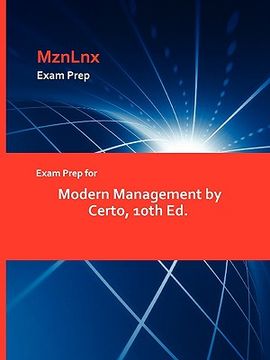 portada exam prep for modern management by certo, 10th ed. (in English)