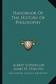 portada handbook of the history of philosophy (in English)