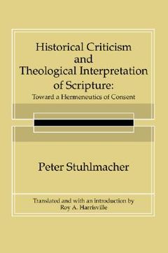 portada historical criticism and theological interpretation of scripture (en Inglés)