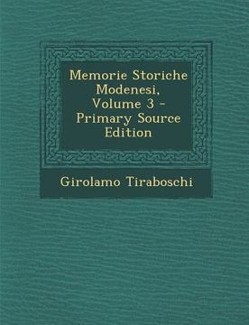 portada Memorie Storiche Modenesi, Volume 3 (en Italiano)