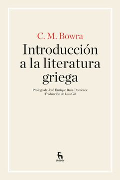 portada Introduccion a la Literatura Griega (in Spanish)