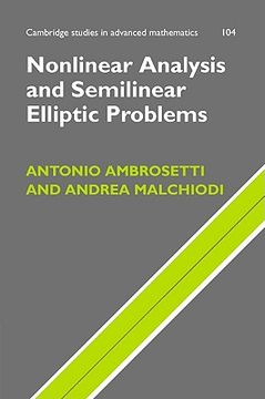 portada Nonlinear Analysis and Semilinear Elliptic Problems Hardback (Cambridge Studies in Advanced Mathematics) (en Inglés)