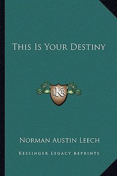 portada this is your destiny (in English)