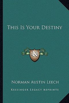 portada this is your destiny (en Inglés)