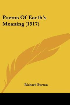 portada poems of earth's meaning (1917) (en Inglés)