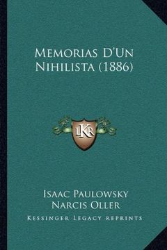 portada Memorias D'un Nihilista (1886) (in Spanish)