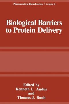 portada Biological Barriers to Protein Delivery (in English)