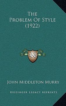 portada the problem of style (1922)