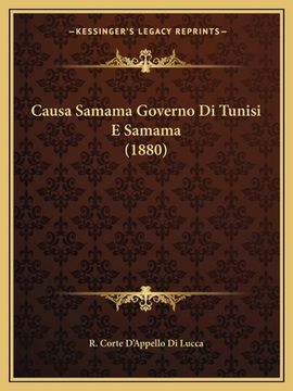portada Causa Samama Governo Di Tunisi E Samama (1880) (en Italiano)