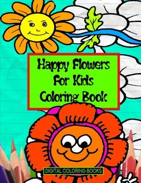 portada Happy Flowers For Kids Coloring Book