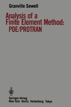 portada analysis of a finite element method: pde/protran