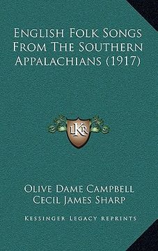 portada english folk songs from the southern appalachians (1917) (en Inglés)